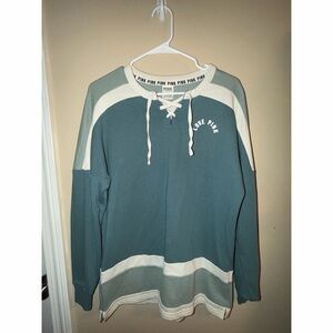 Victoria's Secret PINK Lace Up Sweatshirt